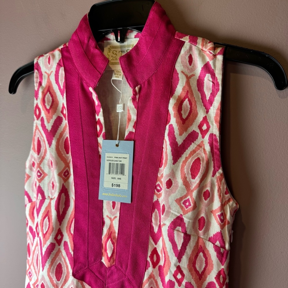 NWT STS Sail to Sable Pink Ikat Dress Classic Tunic - Picture 6 of 11